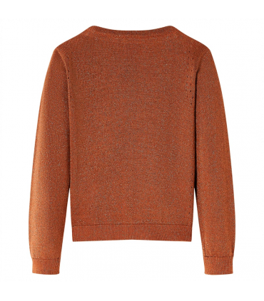 Kids' Cardigan Knitted Cognac 140