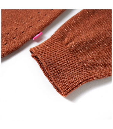 Kids' Cardigan Knitted Cognac 140