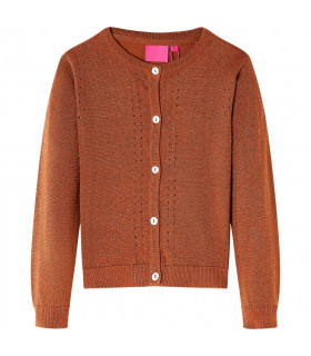 Kids' Cardigan Knitted Cognac 92