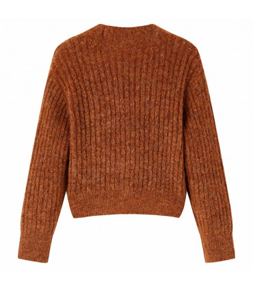 Kids' Cardigan Knitted Cognac 92