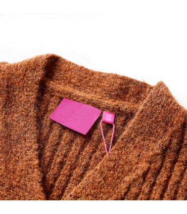 Kids' Cardigan Knitted Cognac 92