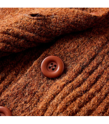 Kids' Cardigan Knitted Cognac 92