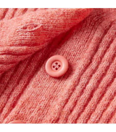 Kids' Cardigan Knitted Medium Pink 116