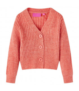 Kids' Cardigan Knitted Medium Pink 128