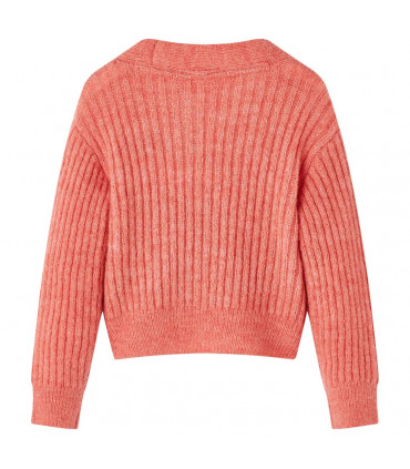 Kids' Cardigan Knitted Medium Pink 128