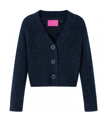 Kids' Cardigan Knitted Navy 116