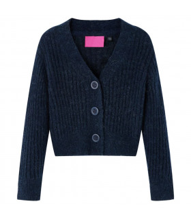 Kids' Cardigan Knitted Navy 128