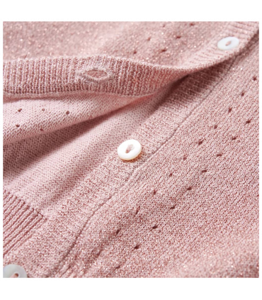Kids' Cardigan Knitted Soft Pink 92
