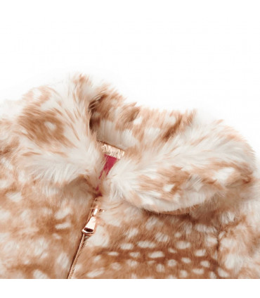 Kids' Coat Faux Fur Cognac 116