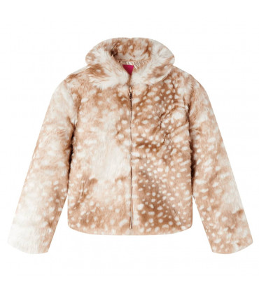 Kids' Coat Faux Fur Cognac 92