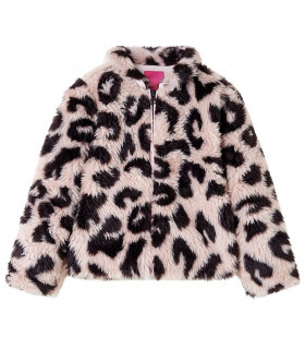 Kids' Coat Faux Fur Light Pink 116