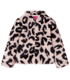 Kids' Coat Faux Fur Light Pink 128