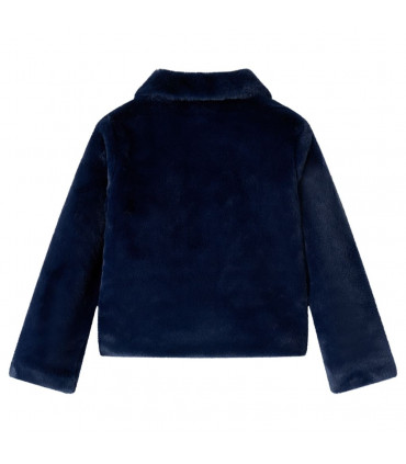Kids' Coat Faux Fur Navy 104