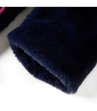 Kids' Coat Faux Fur Navy 104