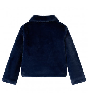 Kids' Coat Faux Fur Navy 116