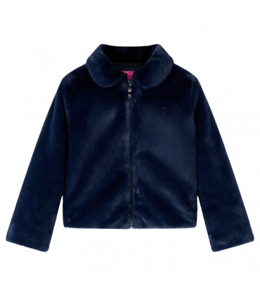 Kids' Coat Faux Fur Navy 92