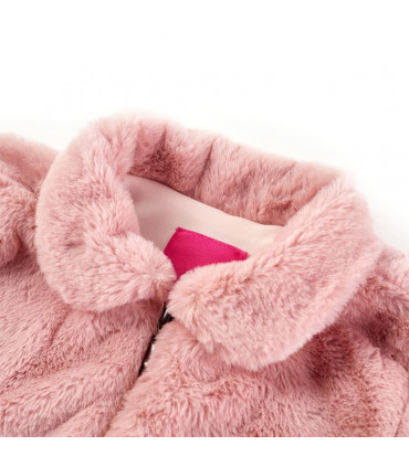 Kids' Coat Faux Fur Pink 128