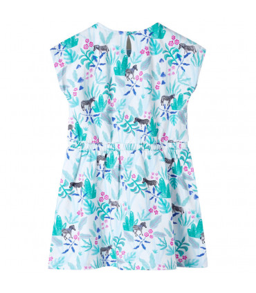 Kids' Dress Ecru and Dark Mint 92