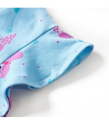 Kids' Dress with Buttons Sleeveless Blue 104