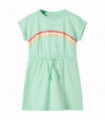 Kids' Dress with Drawstring Bright Green 140