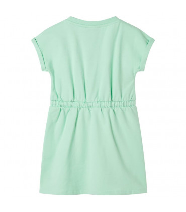 Kids' Dress with Drawstring Bright Green 92