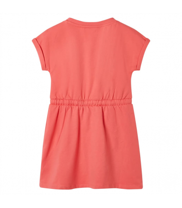Kids' Dress with Drawstring Coral 104