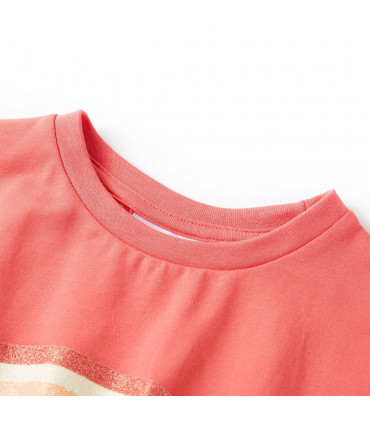 Kids' Dress with Drawstring Coral 128