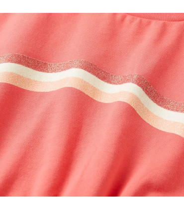 Kids' Dress with Drawstring Coral 128
