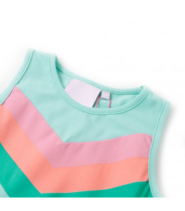 Kids' Dress with Drawstring Light Mint 104