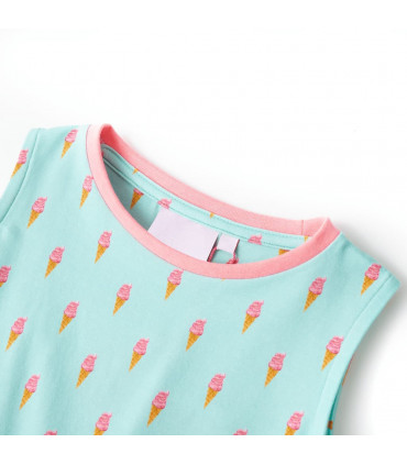 Kids' Dress with Drawstring Light Mint 116