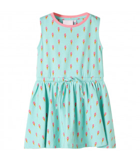 Kids' Dress with Drawstring Light Mint 128