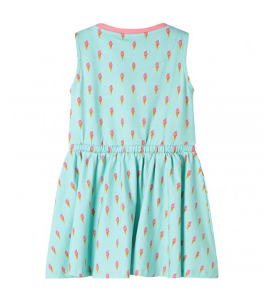 Kids' Dress with Drawstring Light Mint 128