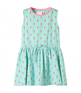 Kids' Dress with Drawstring Light Mint 140