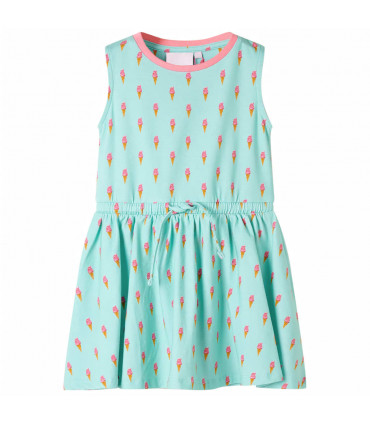 Kids' Dress with Drawstring Light Mint 92