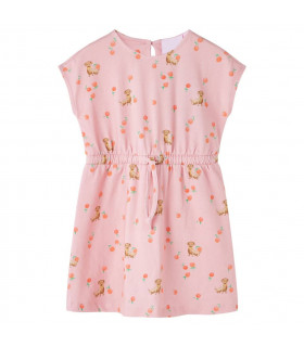 Kids' Dress with Drawstring Light Orange 104