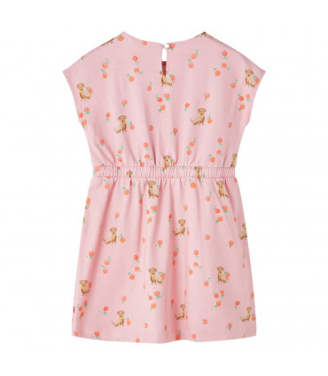 Kids' Dress with Drawstring Light Orange 104