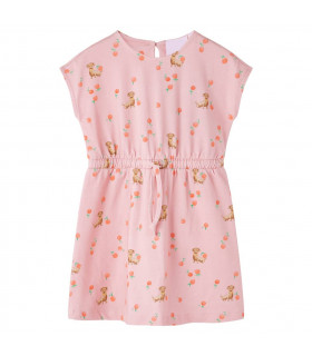 Kids' Dress with Drawstring Light Orange 92