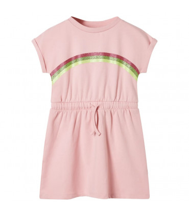 Kids' Dress with Drawstring Light Pink 140