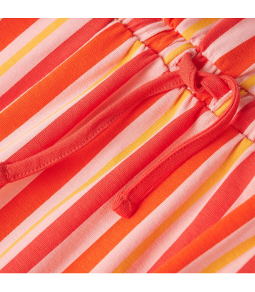 Kids' Dress with Drawstring Pink and Red 128