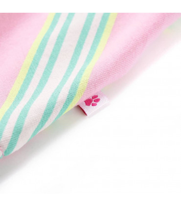 Kids' Dress with Drawstring Sleeveless Pink 140