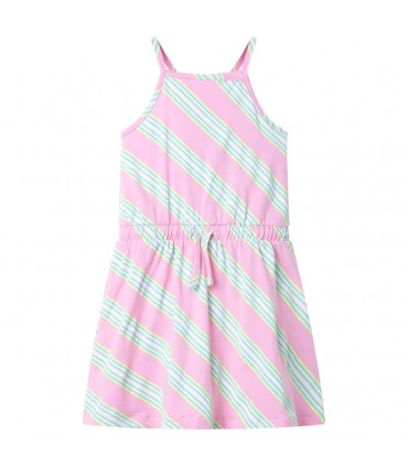 Kids' Dress with Drawstring Sleeveless Pink 92