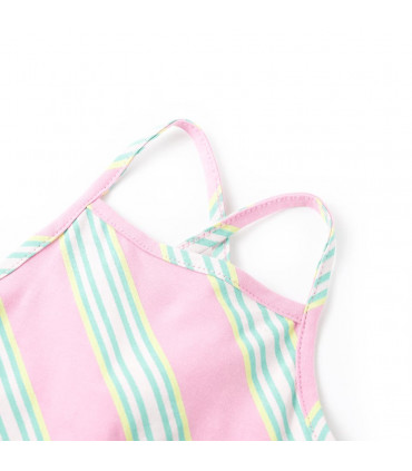 Kids' Dress with Drawstring Sleeveless Pink 92