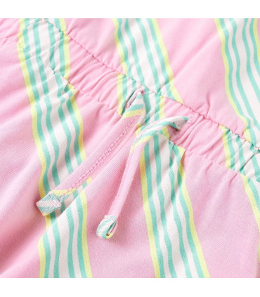 Kids' Dress with Drawstring Sleeveless Pink 92