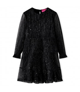 Kids' Dress with Long Sleeves Black 104