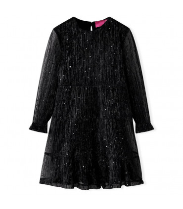 Kids' Dress with Long Sleeves Black 104