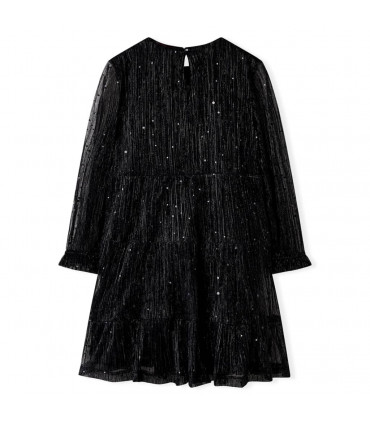 Kids' Dress with Long Sleeves Black 116