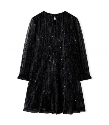 Kids' Dress with Long Sleeves Black 128