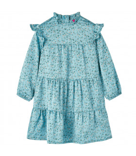 Kids' Dress with Long Sleeves Blue 104
