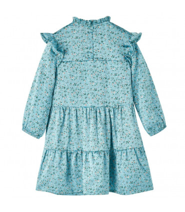 Kids' Dress with Long Sleeves Blue 140