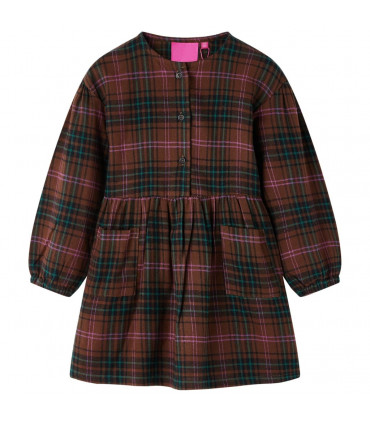 Kids' Dress with Long Sleeves Cognac 104